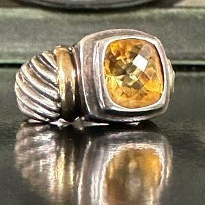 WOW POSHMARK Authentic David Yurman 14K Gold & Sterling Silver Citrine Gold Ring